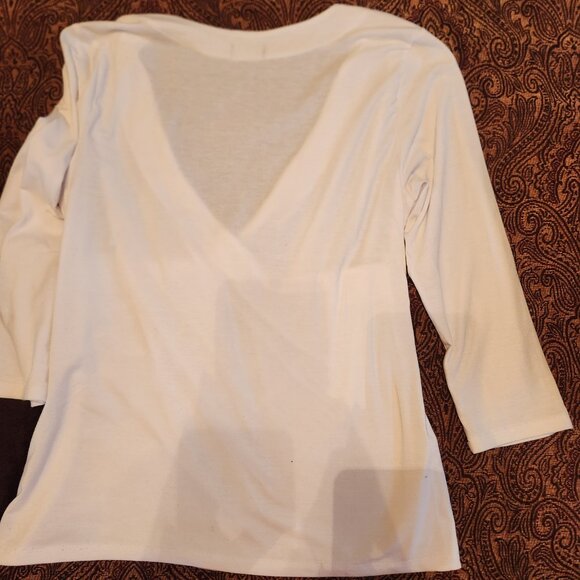 WHITE COTTON RUCHED TOP - Picture 4 of 4